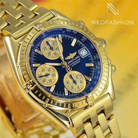 breitling 18k gold chronomat